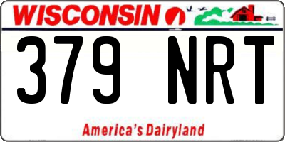 WI license plate 379NRT