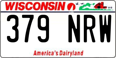 WI license plate 379NRW