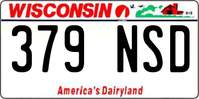 WI license plate 379NSD