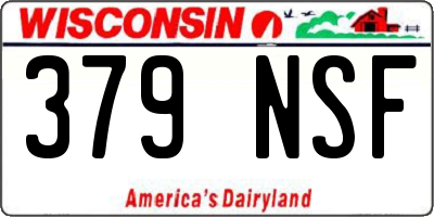 WI license plate 379NSF