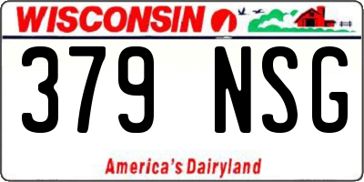 WI license plate 379NSG