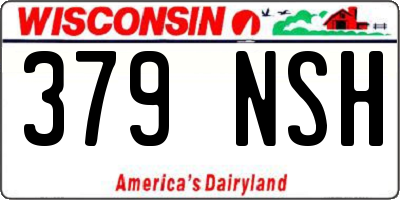 WI license plate 379NSH