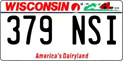 WI license plate 379NSI