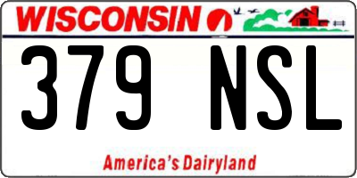 WI license plate 379NSL