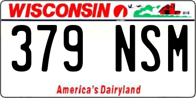 WI license plate 379NSM