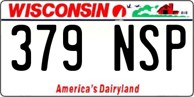 WI license plate 379NSP