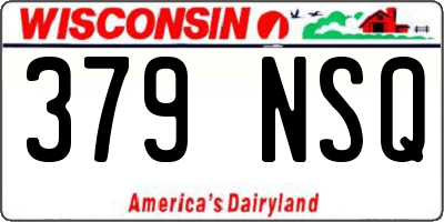 WI license plate 379NSQ