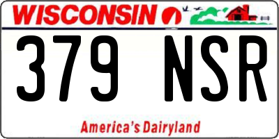WI license plate 379NSR