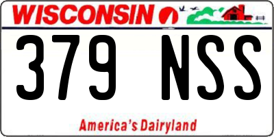 WI license plate 379NSS