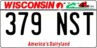 WI license plate 379NST