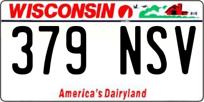 WI license plate 379NSV