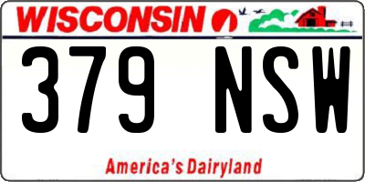 WI license plate 379NSW
