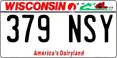 WI license plate 379NSY