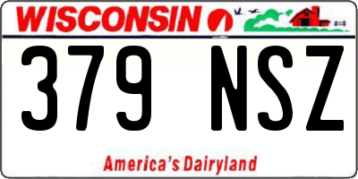 WI license plate 379NSZ