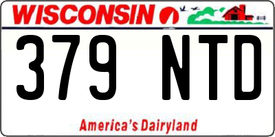 WI license plate 379NTD
