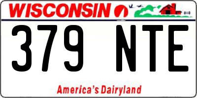 WI license plate 379NTE