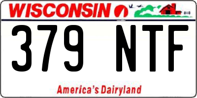 WI license plate 379NTF