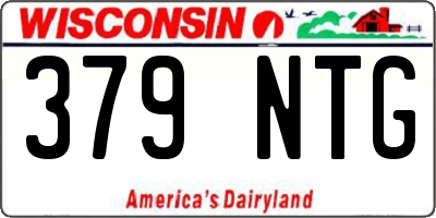 WI license plate 379NTG