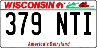 WI license plate 379NTI