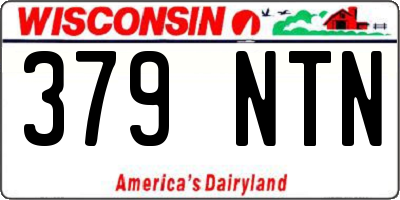 WI license plate 379NTN