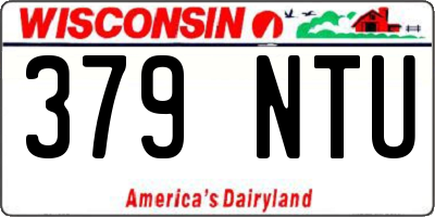 WI license plate 379NTU