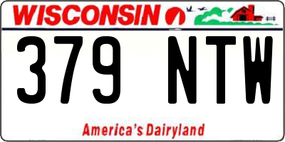 WI license plate 379NTW