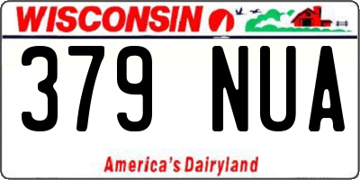 WI license plate 379NUA