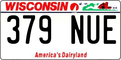 WI license plate 379NUE