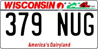 WI license plate 379NUG