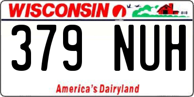 WI license plate 379NUH