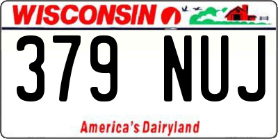 WI license plate 379NUJ