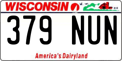 WI license plate 379NUN