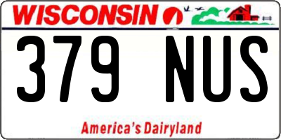 WI license plate 379NUS