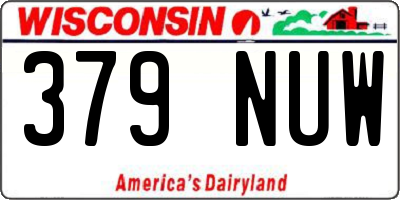 WI license plate 379NUW