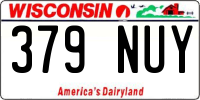 WI license plate 379NUY