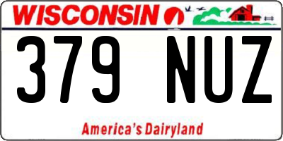 WI license plate 379NUZ