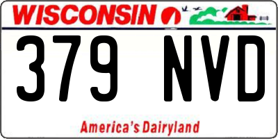 WI license plate 379NVD