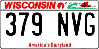 WI license plate 379NVG