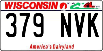 WI license plate 379NVK