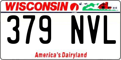 WI license plate 379NVL