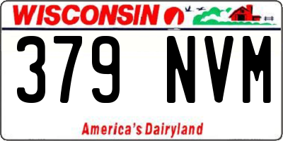 WI license plate 379NVM