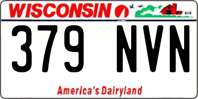 WI license plate 379NVN