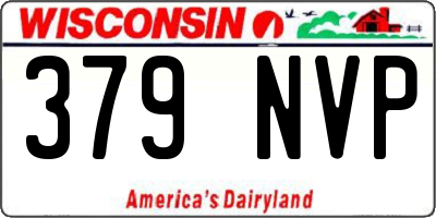 WI license plate 379NVP