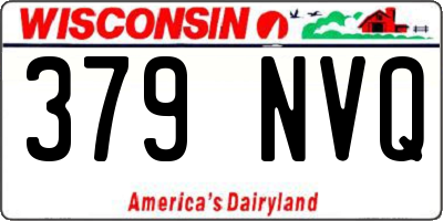 WI license plate 379NVQ