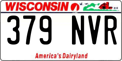 WI license plate 379NVR