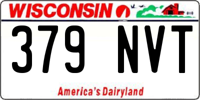 WI license plate 379NVT