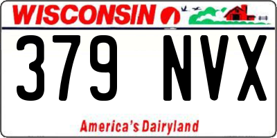 WI license plate 379NVX