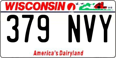WI license plate 379NVY
