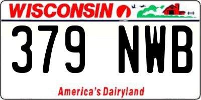 WI license plate 379NWB