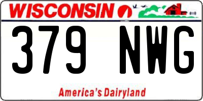 WI license plate 379NWG